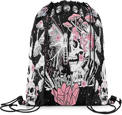 Feelyou Sugar Skull Drawstring Waterproof - skull backpack
