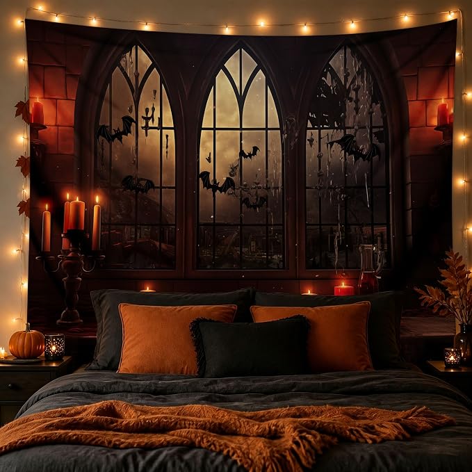 QGHOT Halloween Tapestry Wall Hanging 90.6″x70.9″