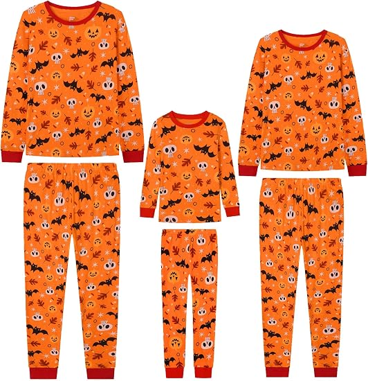 ABeCue Matching Family Pajamas for Women Men Kids Holiday Cotton Pjs Clothes Set - skull pajamas