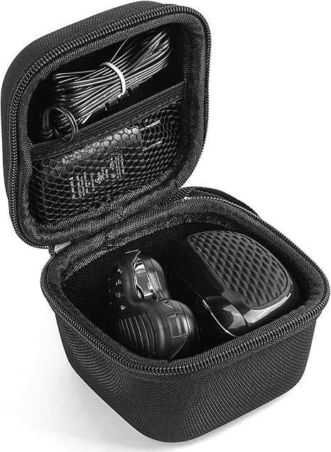 Linkidea Hard Shell Head Shaver Case, Protective Travel Storage Bag with Mesh Pocket, Compatible with Remington Balder Pro, Skull Shaver Pitbull Gold PRO Rotary Shavers (Black) - skull suitcase