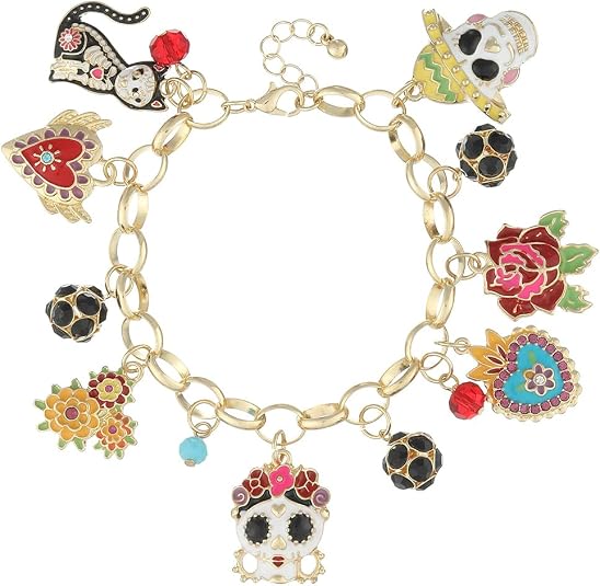 Madison Tyler Halloween Charm Bracelets for Wome - sugar skull makeup