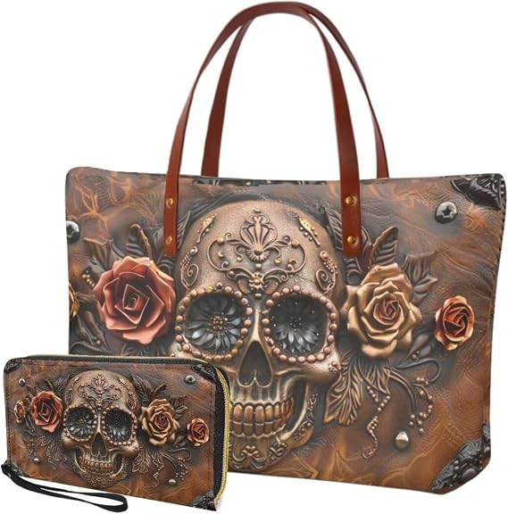 Lotusorchid Purse and Wallet Set, Large Tote and Wallet Set for Women, Lightweight Purses Set