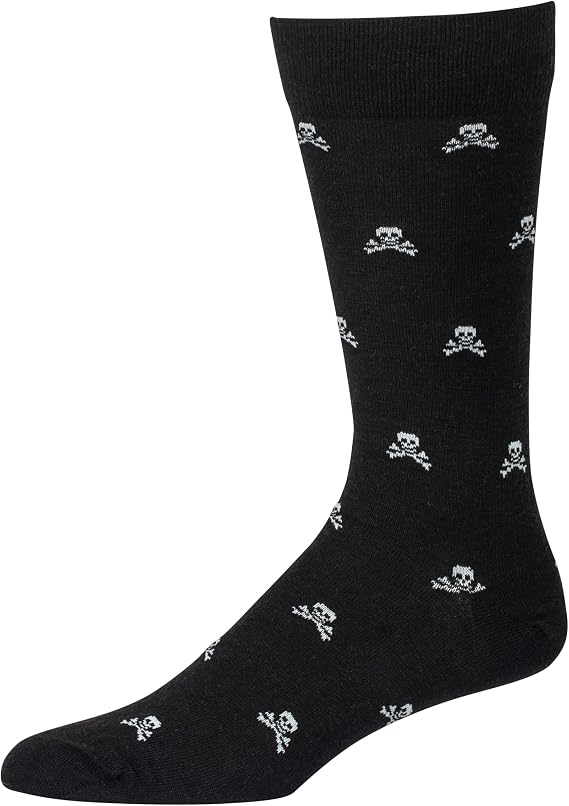 BoardroomSocks Merino Wool Mid-Calf Patterned Socks, Dress Socks for Men - sugar skull costume