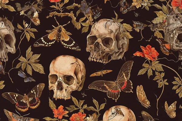 Feelyou Sugar Skull Fabric By The Yard 1 Yard