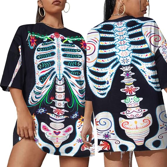 Dia De Los Muertos T-Shirt Skeleton Tshirt for Women Day of The Dead Shirt - skull leggings