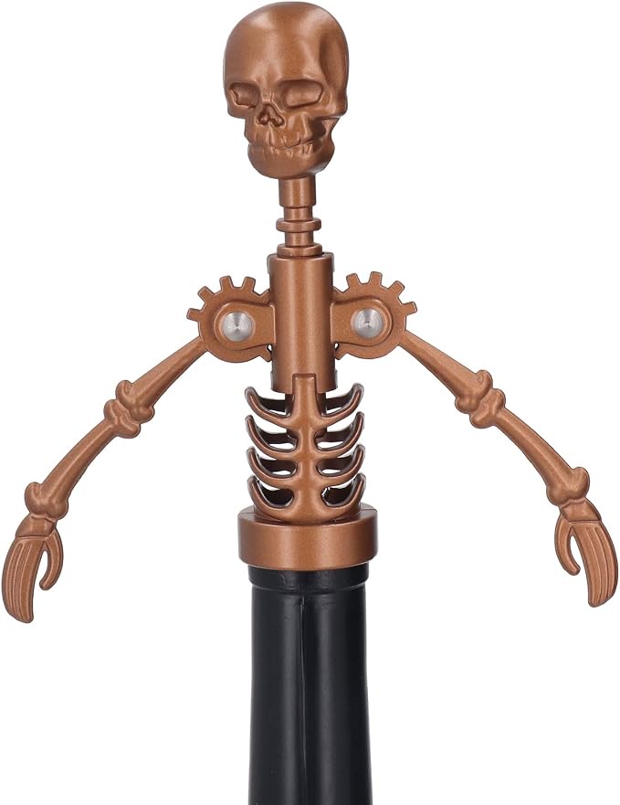 Yosoo Health Gear Skull Corkscrew Metal Skeleton Wine Opener, 1 PCS - skull bottle