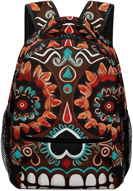 Laptop Backpack for Men Women Lightweight Daypack with Compartment Rucksack Sugar Skulls Day of The Dead Laptop Bag - skull backpack