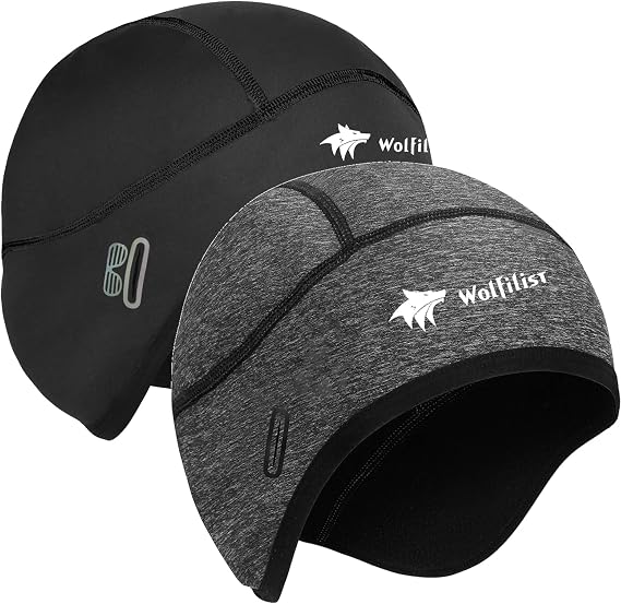 WOLFILIST Skull Cap Winter Helmet Liner, Cold Weather Thermal Cycling Cap - skull helmet