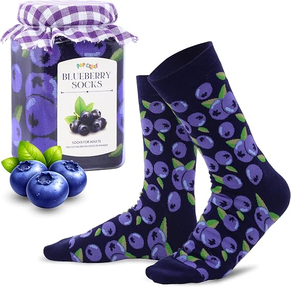 POPCRAZE Novelty Unisex Food Socks Unique Fruit & Peanut Butter Jam Theme - sugar skull costume