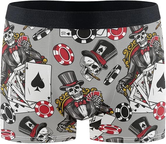 Men's Underwear Briefs Hand Drawn Black Cats Men's Boxer Briefs,Trunks Underwear for Men S-XXL - skull swimsuit