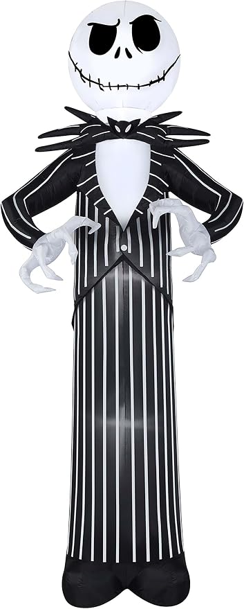 Gemmy Nightmare Before Christmas Jack Skellington 10ft Inflatable Halloween Decoration Standard - skull inflatable