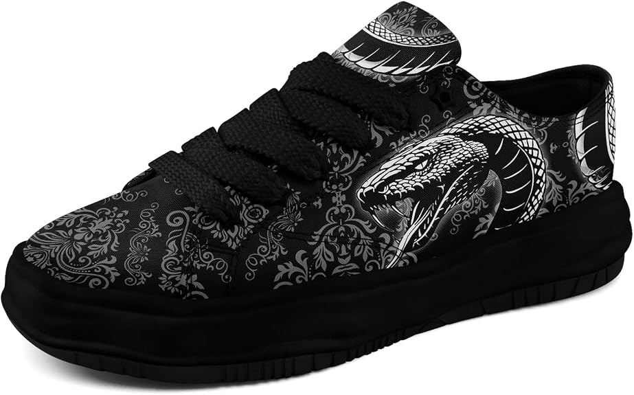 Men's Fashion Canvas Sneaker Low Top Flat Casual Shoes Women's Vibrant Skull Lightweight Comfort Walking Shoes - sugar skull boots