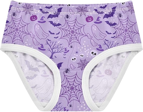 Girls and Toddler Underwear Cotton Tagless Brief Comfort Bikini Panties 2-8 Years - skull swimsuit