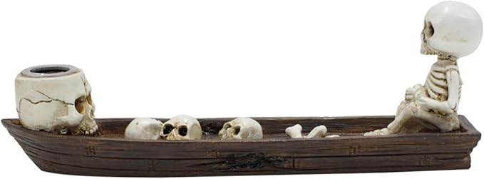 Skull Incense Holder Halloween Incense Burners Spooky Skull Incense Waterfall Halloween Holder for Stick Halloween Decorations Gifts for Friends, No Incense, Incense Holders - skull incense burner