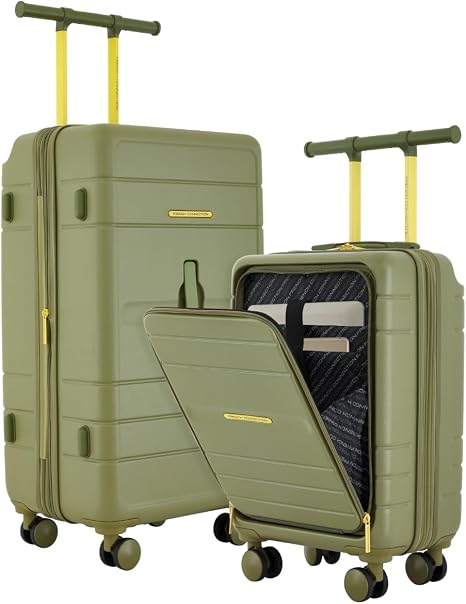 French Connection 2 Piece Trunk Luggage Set, Sage - skull suitcase