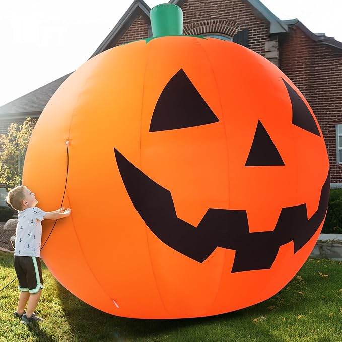 ZPISF 10 FT Halloween Inflatables Giant Pumpkin Outdoor Decorations - skull inflatable