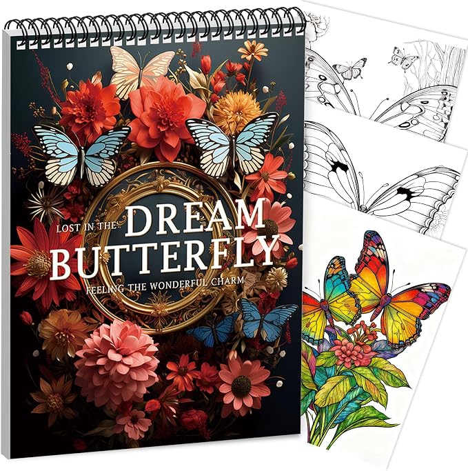 Adult Coloring Book for Women Relaxation, Butterfly Coloring Book for Adult - sugar skull book