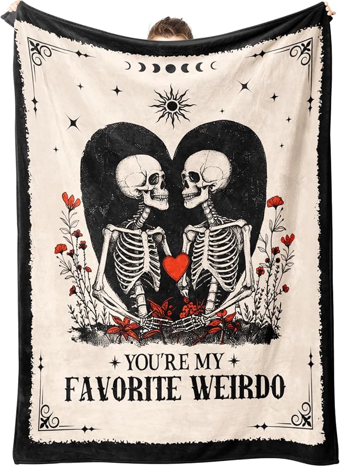 Gifts for Him Her, Anniversary Halloween Blanket for Women Men 60″X50″