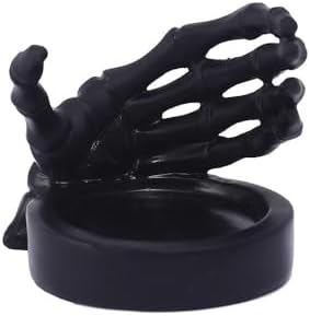 Skeleton Hand Candlestick Holder,Skeleton Candle Holder,Gothic Skeleton Statue,Resin Skull Figurines,Halloween Skeleton Statue for Home - skull candle