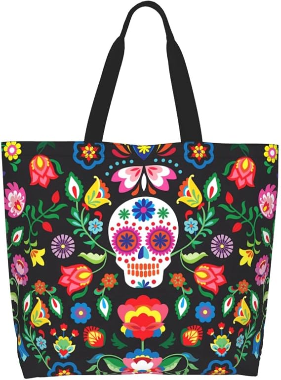 Camouflage Camo Large Tote Bag Casual Shoulder Bags Reusable Grocery Handbag For Women Travel Shopping Gym - sugar skull handbags for sale