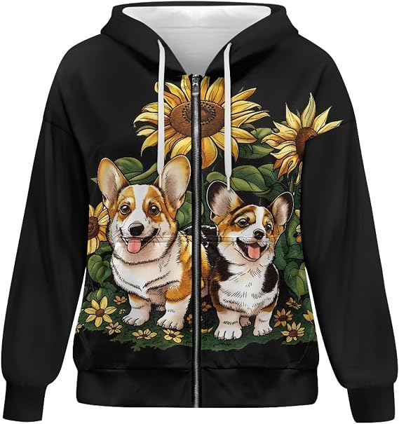 Showudesigns Zip Up Jackets for Women Plus Size Hoodies & Sweatshirts Fall Pullover Spring Tops - skull jacket