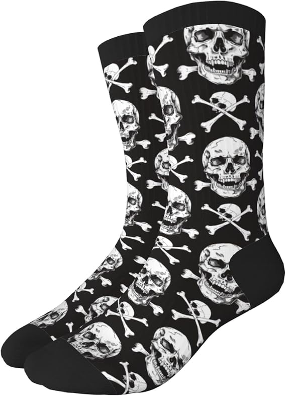 Socks Novelty Crew Socks Funny Crazy Dress Socks Gifts For Men, Women And Teens - sugar skull costume