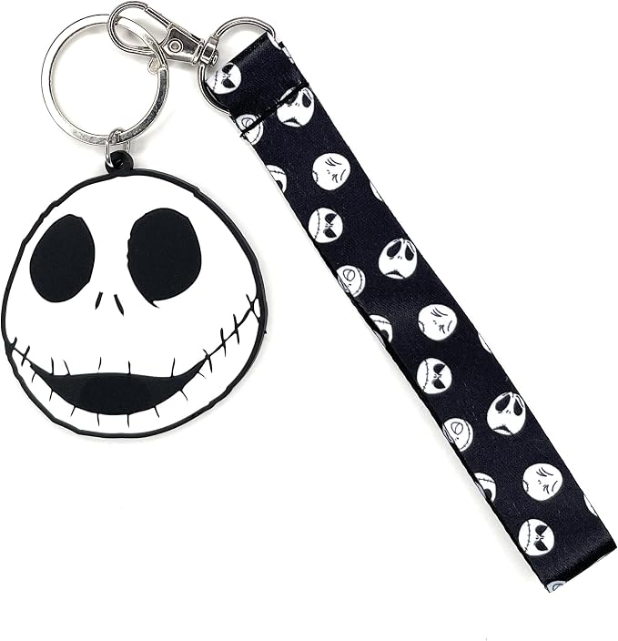 UPD Nightmare Before Christmas Jack Skeleton Wrist Lanyard Keychain - skeleton