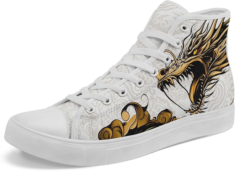 Womens Gothic High-Top Canvas Sneakers Punk Style Alternative Streetwear Canvas Shoes, Lace-Up Casual Skate Shoes for Men - sugar skull boots