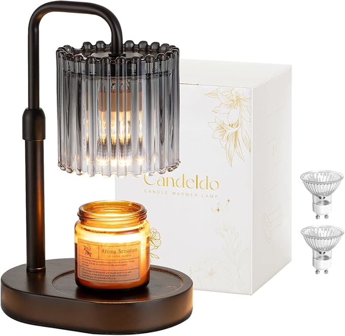 Candle Warmer Lamp with Timer: Black Wax Melt Warmer - skull lamp