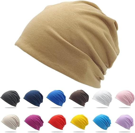 Cotton Slouchy Beanie hat Candy Color Chemo Skull Cap Men Women Beanies - skull hat