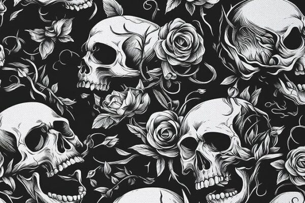 Feelyou Sugar Skull Fabric By The Yard Kids Decorative Soft