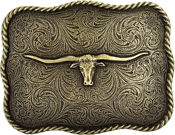 Western Cowboy Belt Buckle - Texas Bull Skull Belt Buckle for Men women - skull wallet
