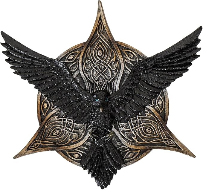Pacific Giftware Raven Incense Burner Decorative Celtic Knotwork Design with Resin Wings and Intricate Details Ideal for Aromatherapy and Home Decor 5.71" Long - skull incense burner