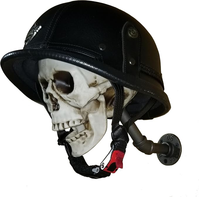 Motorcycle Helmet Holder Wall Mount (2Pack) Screaming Skull Holders Will Keep Your Helmet/Hat Ready to roll and Create an Awsome Look in Any Garage or Mancave, Motorcycle Accessories - skull helmet