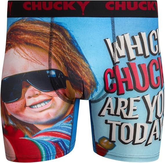 COCO BRANDS Chucky Mens Boxer Briefs - 1Pack/2Pack Halloween Underwear Boxers for Men with Contour Pouch - skull swimsuit