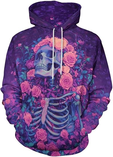 Men's Digital Print Sweatshirts Hooded Top Galaxy Pattern Hoodie - skull hoodie