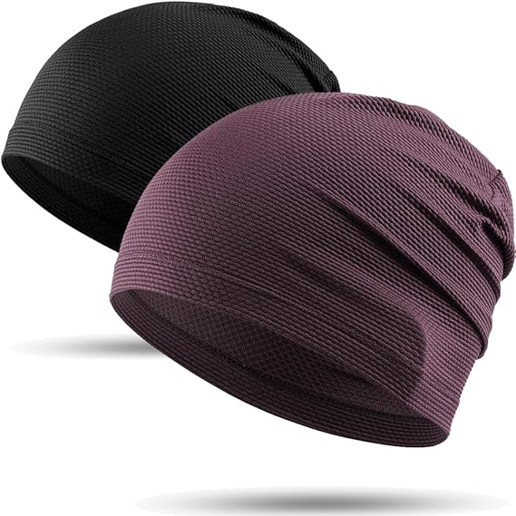 WTACTFUL Cooling Breathable Skull Cap Men Women, Sweat Wicking 1-2-4 Pack - skull helmet