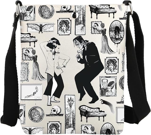 JYTAPP Classic Horror Monsters Bag Gallery Gothic Crossbody Bags Bride Horror Lovers Gift Gothic Bag - sugar skull handbags for sale