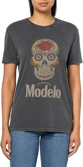 Lucky Brand Women's Modelo Sugar Skull - skull tshirt