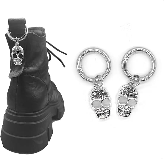 2PCS Gothic Boot Chains, Punk Heel Shoe Charms for Sneakers DIY