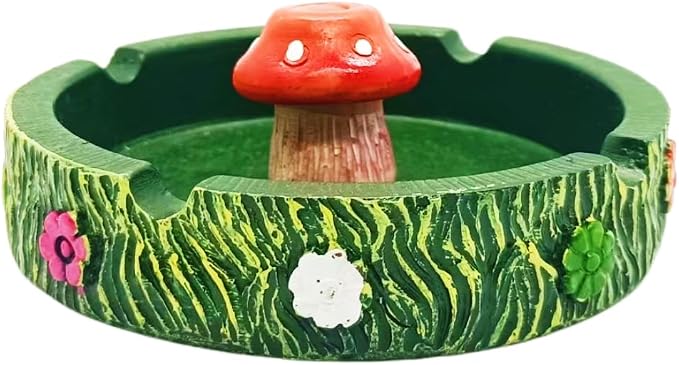Ashtray Cool Ashtrays Cigarette Snuffer for Smokers,Mushroom Ashtray Outdoors Resin Ash tray Decor, Mushroom Ornament Gifts for Home Office (Mushroom Ashtray) - skull ashtray