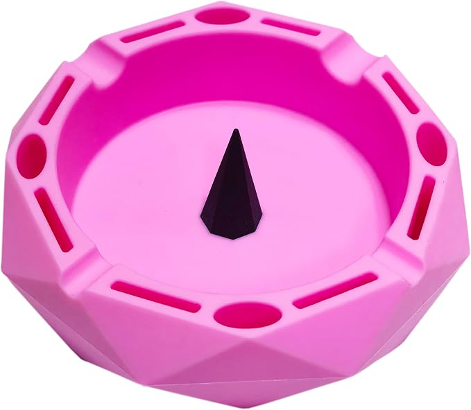 Silicone Ashtray For Smoking Cigarettes Heat Resistant (Pink) - skull ashtray