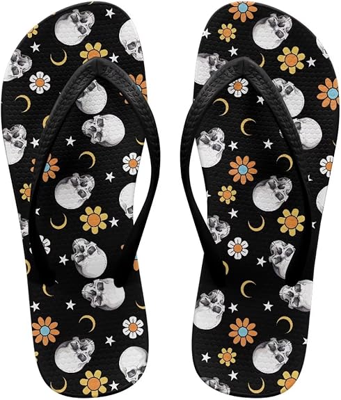 Flip Flops For Women Comfortable Beach Thong Sandals Platform,Women's Athletic & Outdoor Sandals & Slides - sugar skull costume