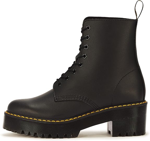 Dr. Martens Women's Sanguine 8 Eye Lace Up Heeled Combat Boot - sugar skull costume