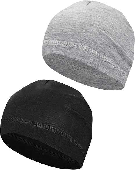 Cotton Skull Caps Lightweight Summer Beanie Hat Thin Sleep Sleeping Hats Chemo Caps Running Helmet Liner - skull hat