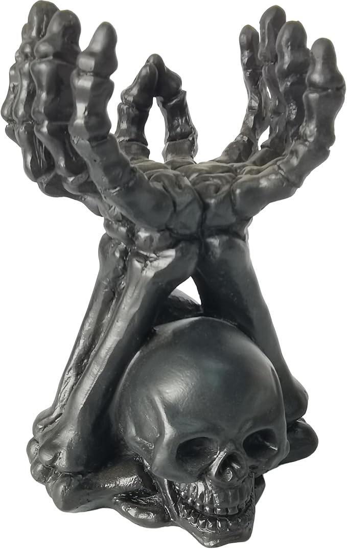 Gothic Candle Holder & Ring Holder Hand, Skeleton Hand Resin Decor - skull candle