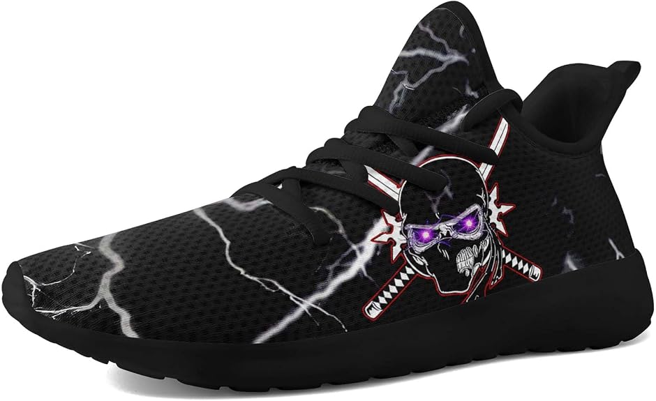 Men's Dragon Sneakers – Lightweight Running Shoes Punk Rock Streetwear Sneaker Breathable Athletic Gym Casual Walking Shoes - sugar skull boots