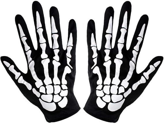 Halloween Costume Gloves Full Finger Scary Gloves for Halloween Cosplay Costume Accessories for Men Women - sugar skull costume