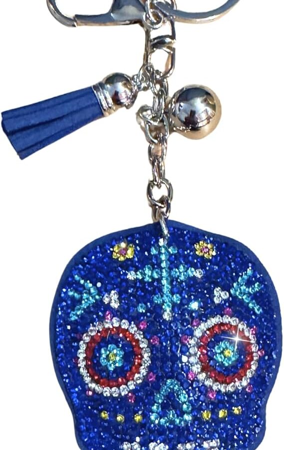 Popfizzy Rhinestone Keychains for Women and Girls, Bling Backpack Accessories, Sparkle Purse Charm, Bag Charm, Gift for Women - sugar skull handbags for sale