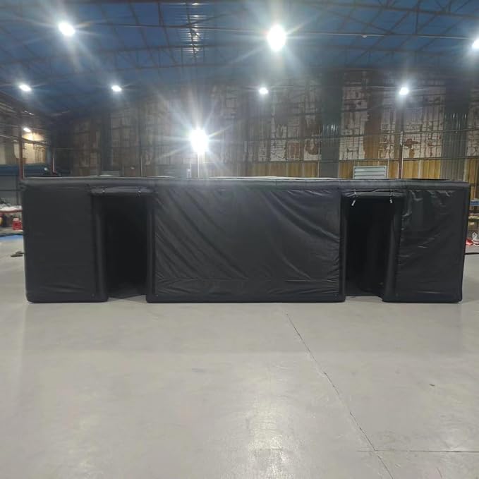 Fun Maze Bouncy Castle Large Inflatable Halloween Haunted Maze for Outdoor Toys (23.6x11.8x6.6ft with Blower) - skull inflatable